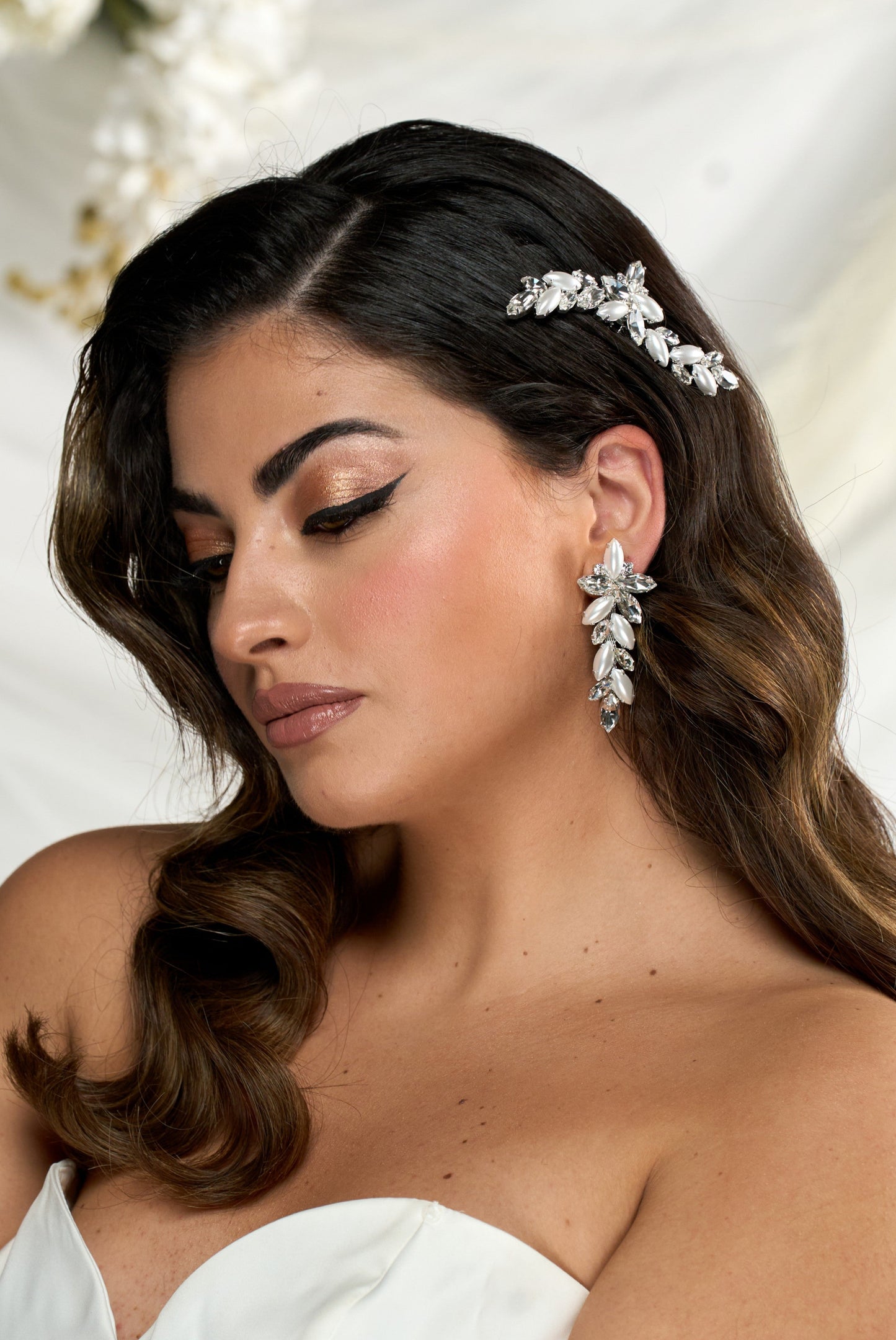 2483FR- Pettinino da sposa con pietre swarovski
