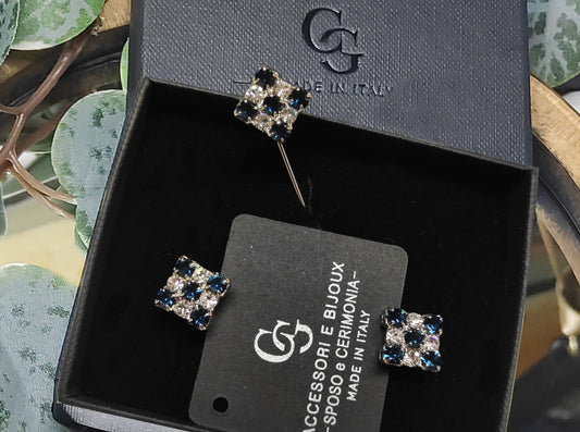 SET GEM129 GEMELLI+SPILLA BIJOUX
