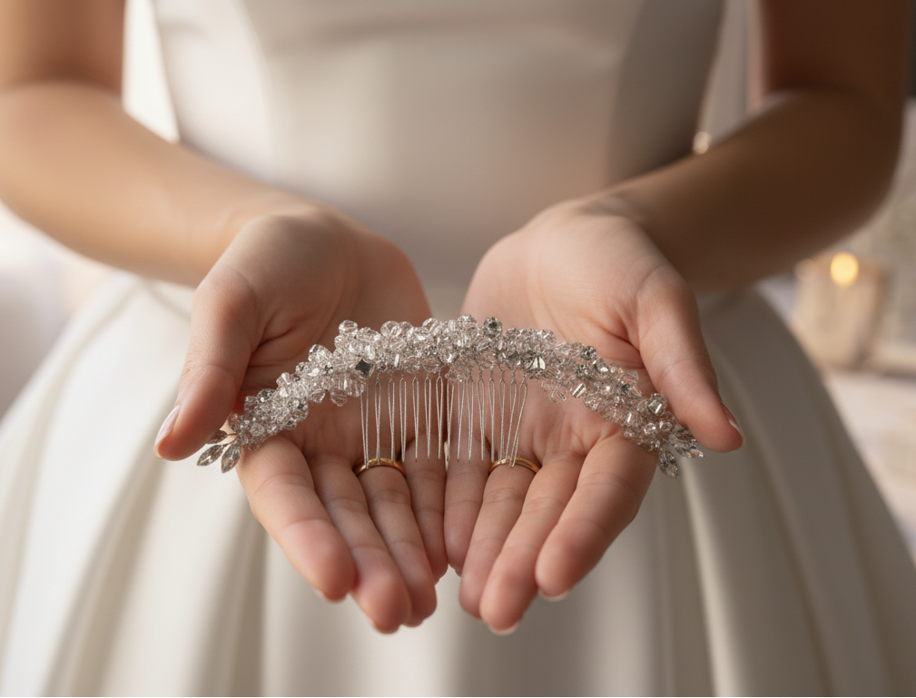 Luster - Pettine da sposa in cristalli e strass swarovski