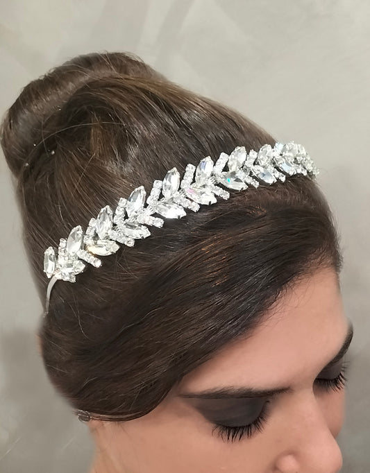 Cerchietto bijoux con pietre castonate