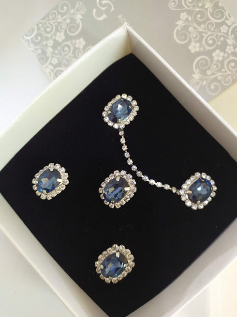 SET GEM ovale14x10 GEMELLI+SPILLA BIJOUX