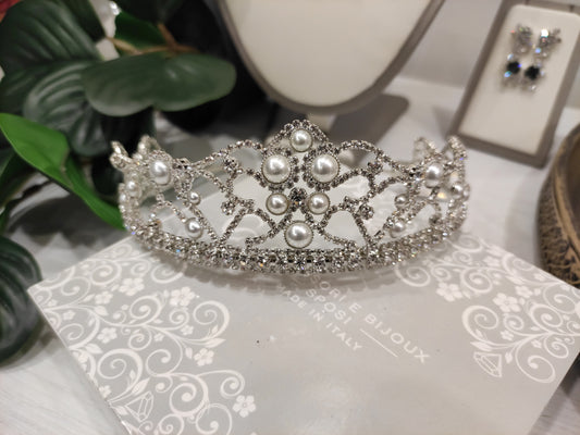 3153 - Coroncina bijoux swarovski e perle