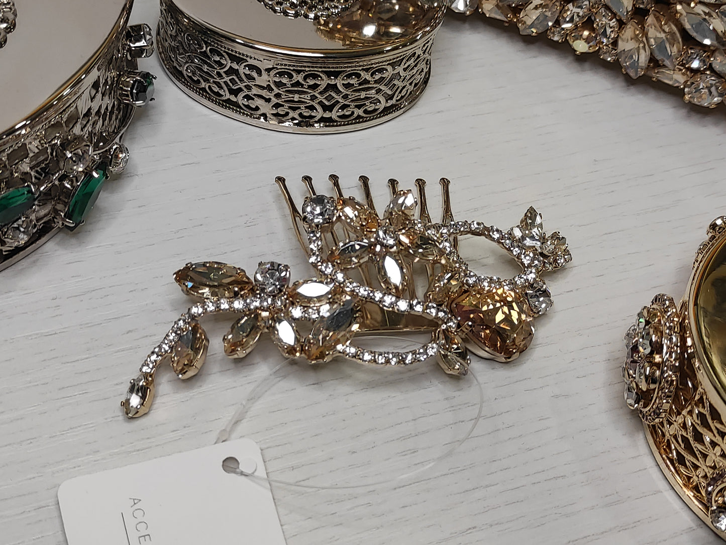 2150FR - Pettinino per cerimonia con pietre swarovski