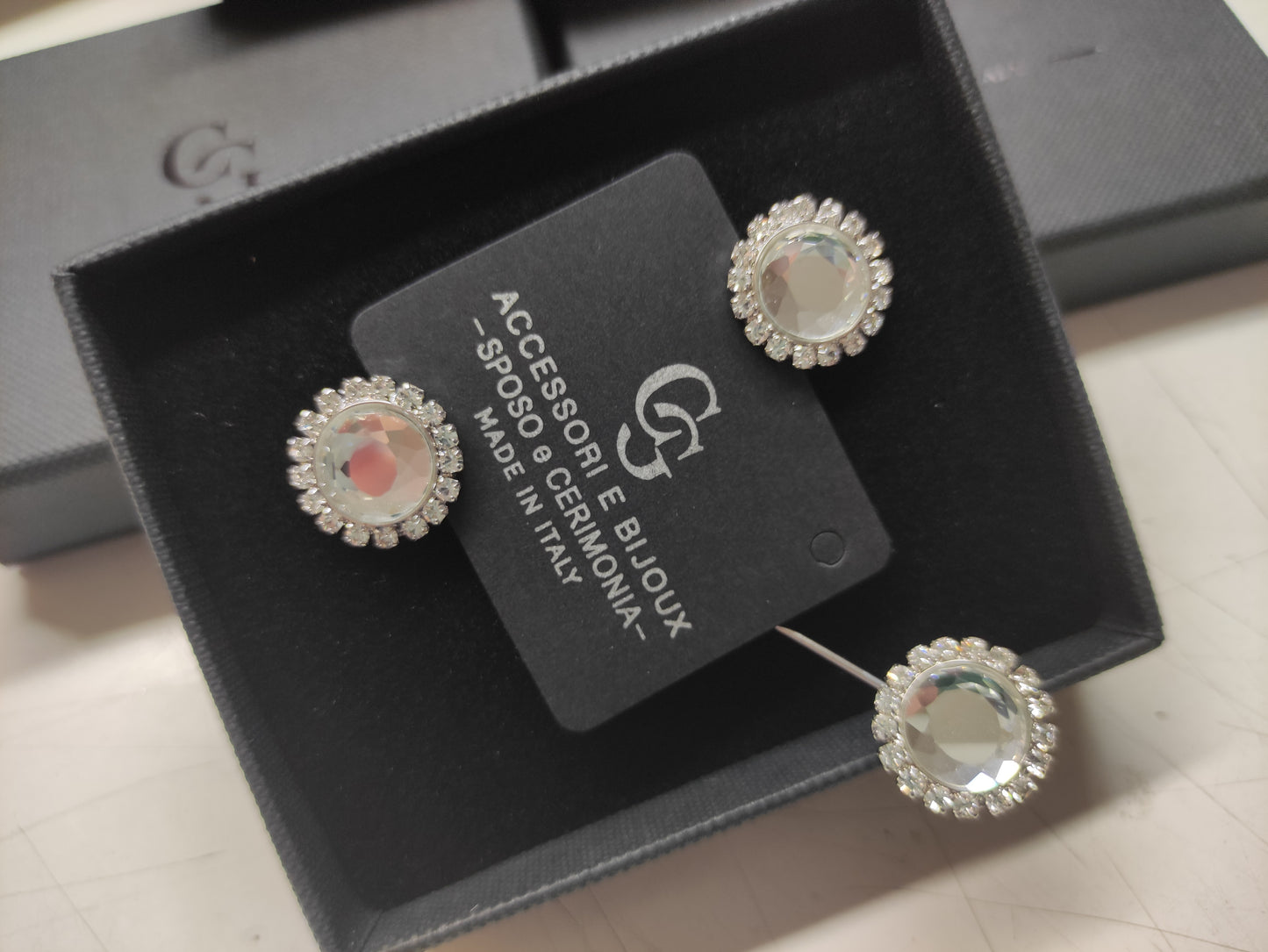SET Gem 32TONDO GEMELLI + SPILLA BIJOUX