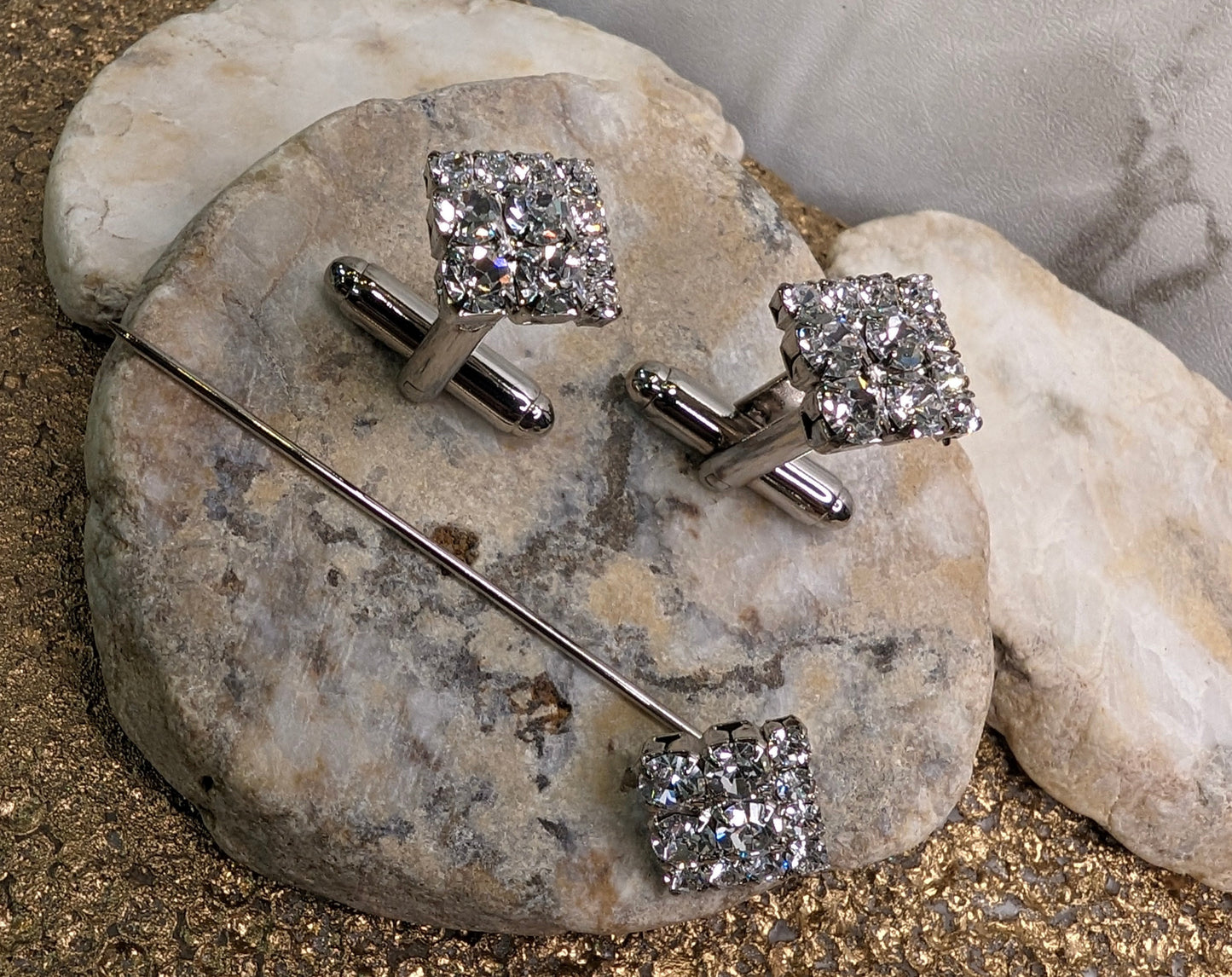 SET GEM121 GEMELLI+SPILLA BIJOUX