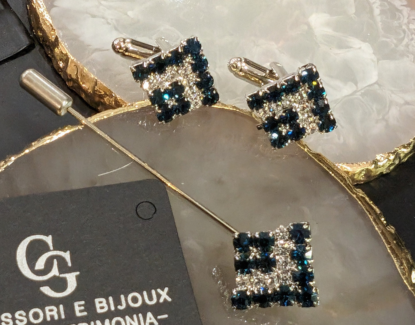 SET GEM133 GEMELLI+SPILLA BIJOUX