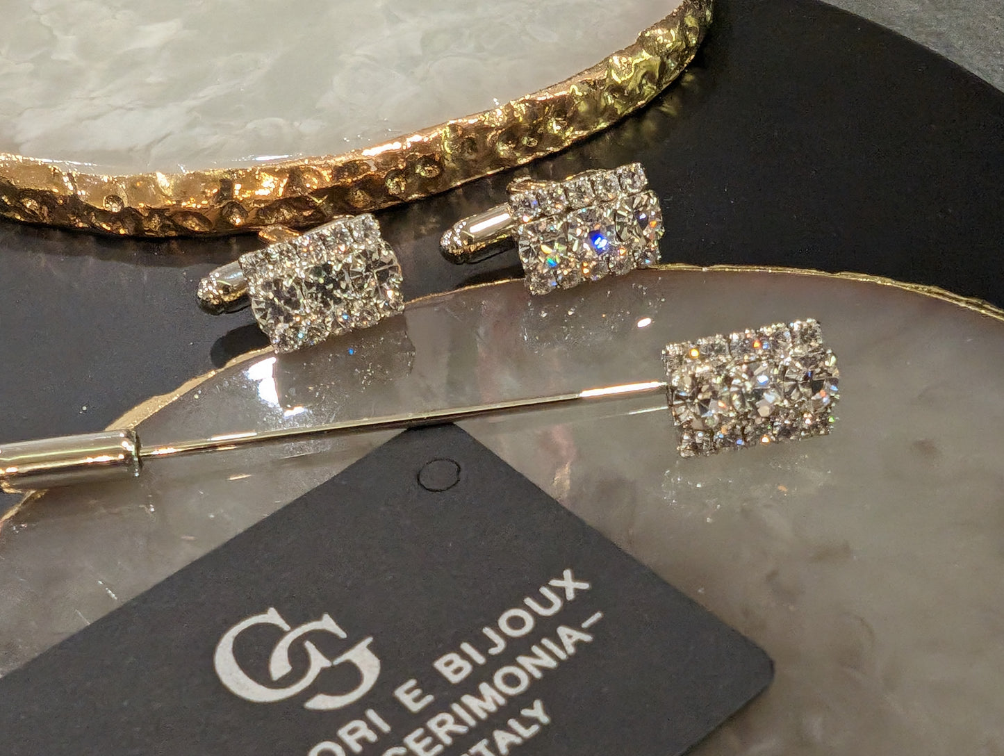 SET GEM119 GEMELLI+SPILLA BIJOUX