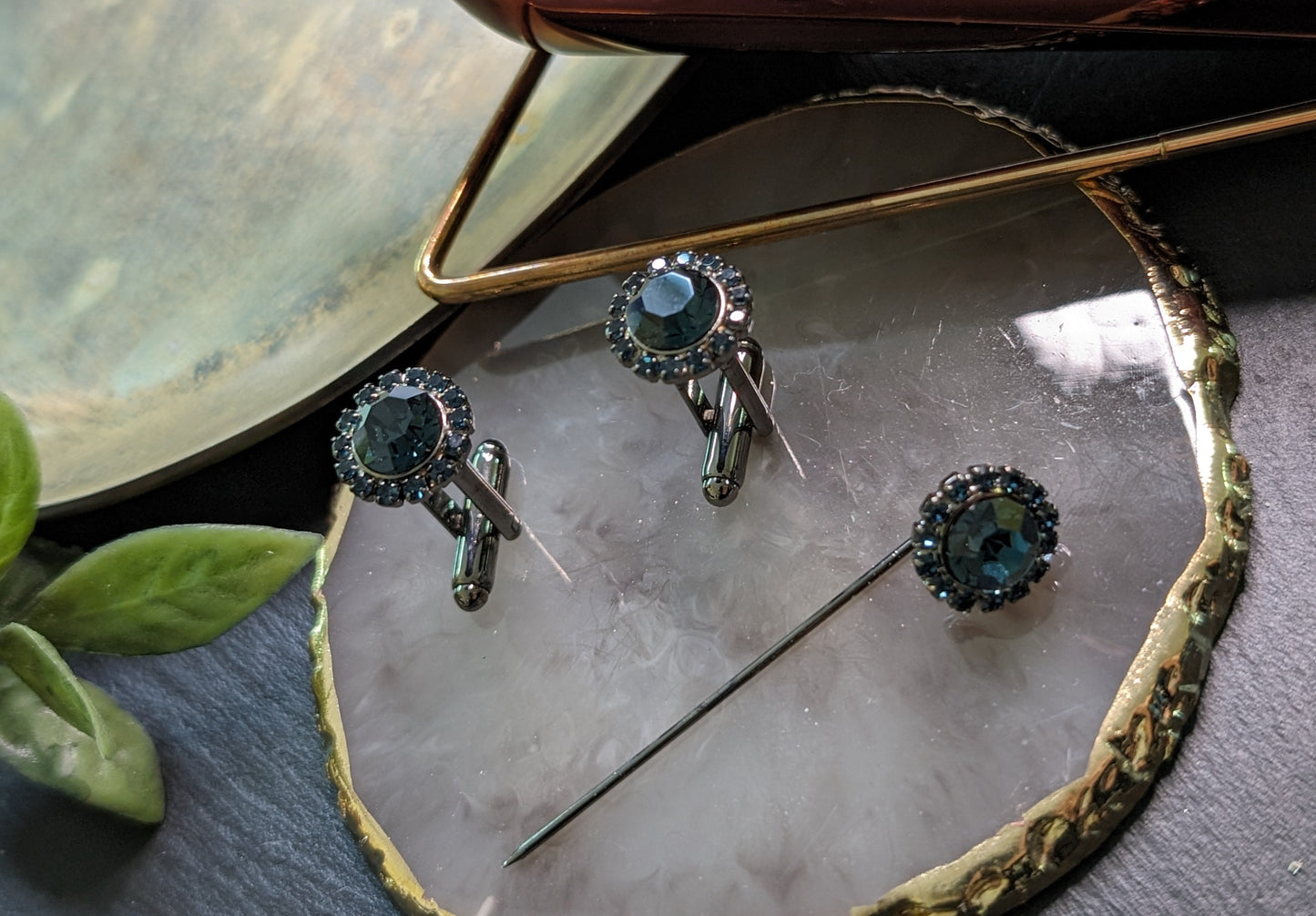 SET GEM109 GEMELLI+SPILLA BIJOUX