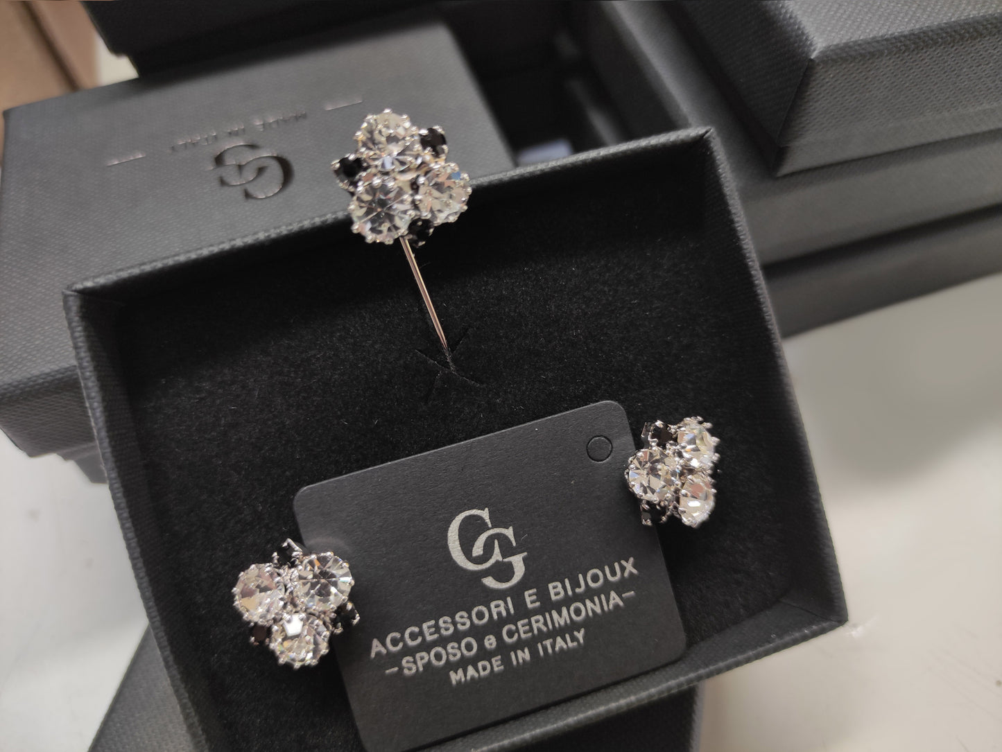 SET GEM136 GEMELLI+SPILLA BIJOUX
