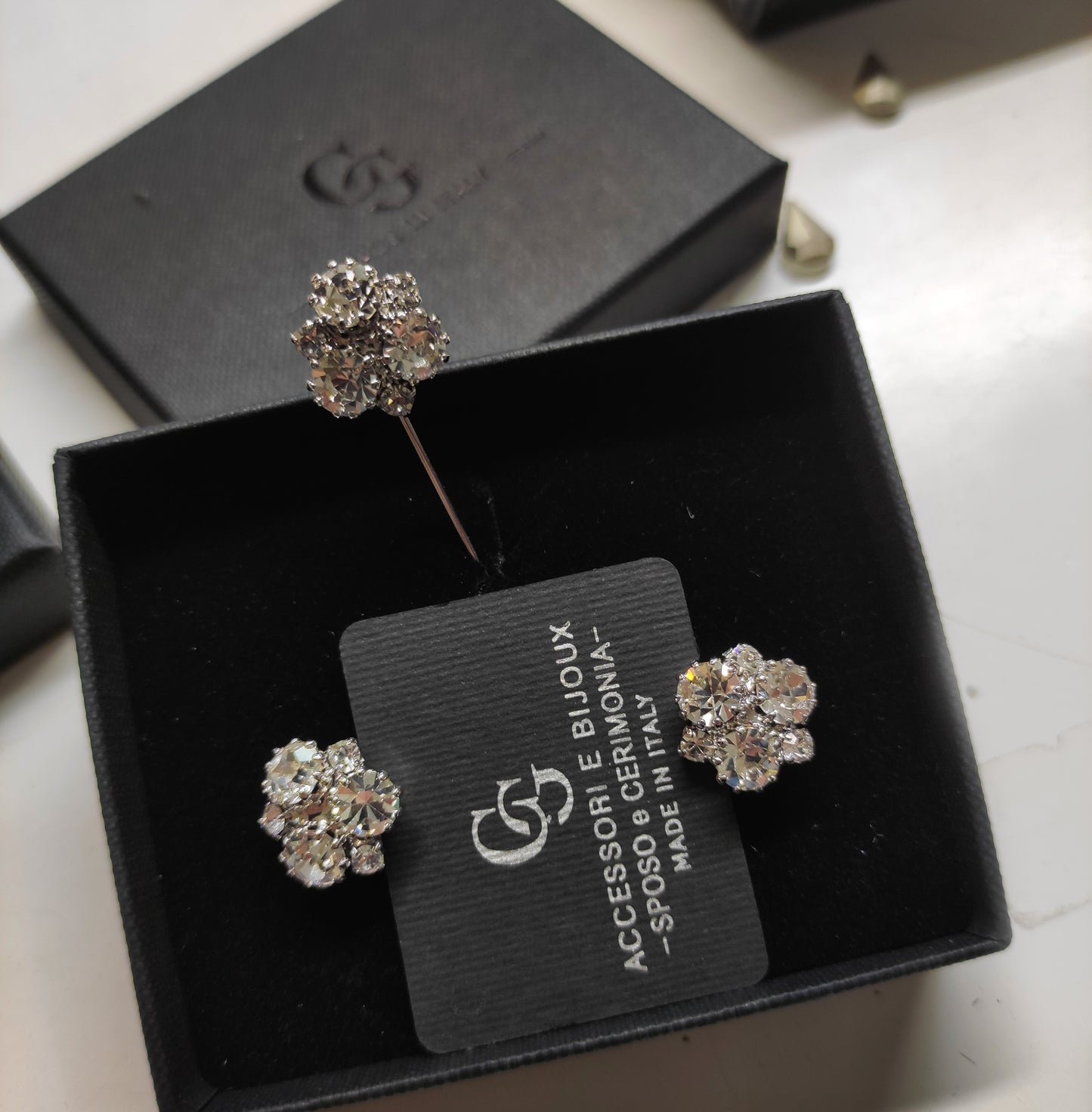 SET GEM136 GEMELLI+SPILLA BIJOUX