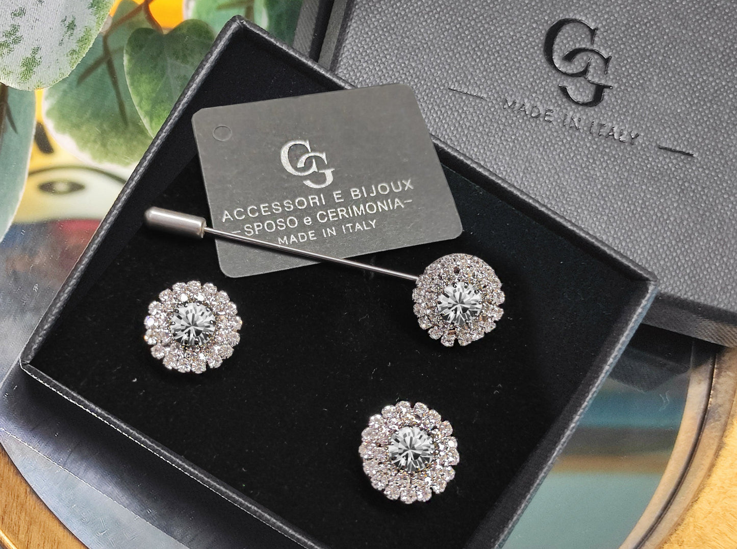SET GEM162 GEMELLI+SPILLA BIJOUX