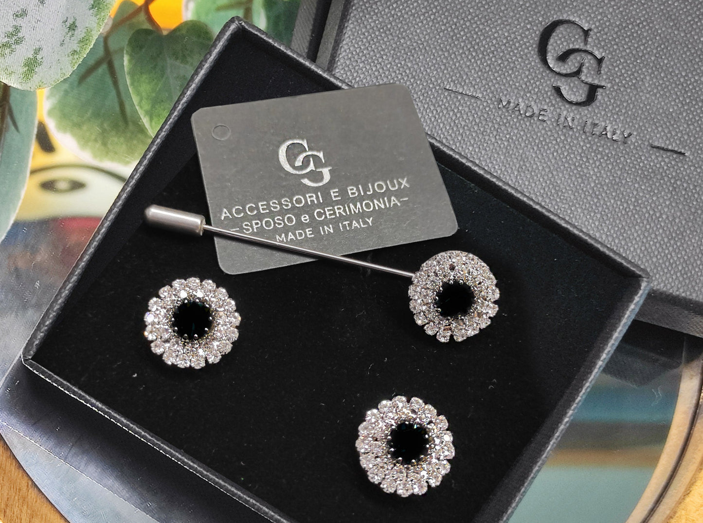 SET GEM162 GEMELLI+SPILLA BIJOUX