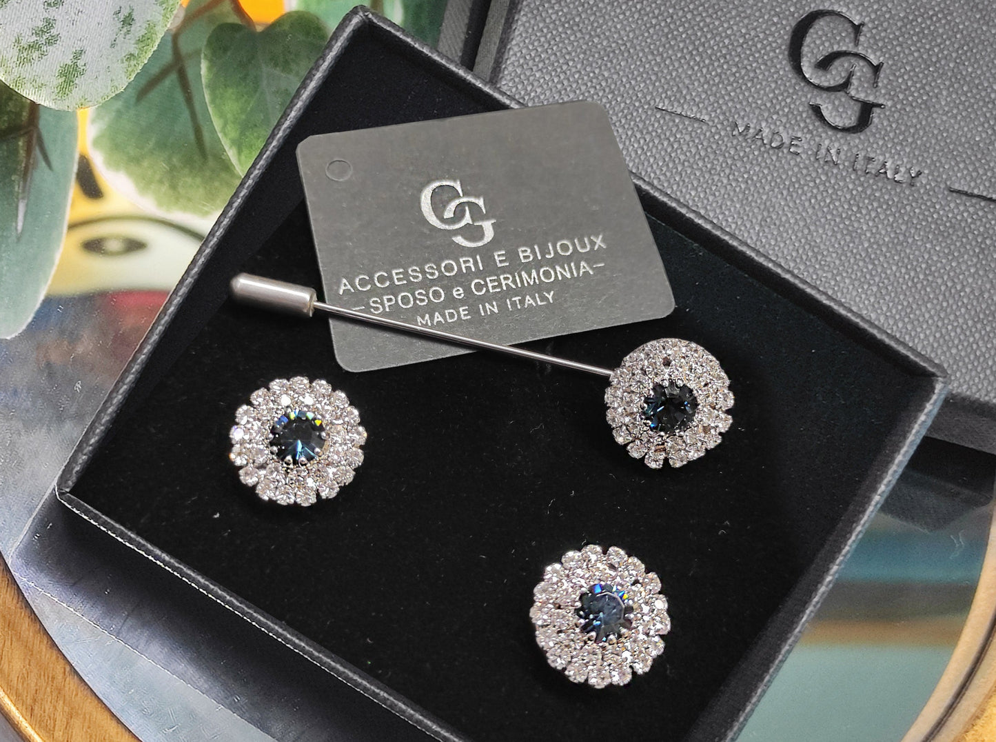 SET GEM162 GEMELLI+SPILLA BIJOUX