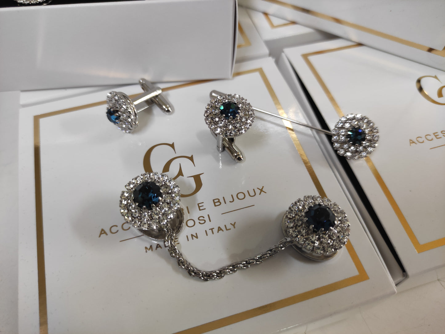 SET GEM162 GEMELLI+SPILLA BIJOUX
