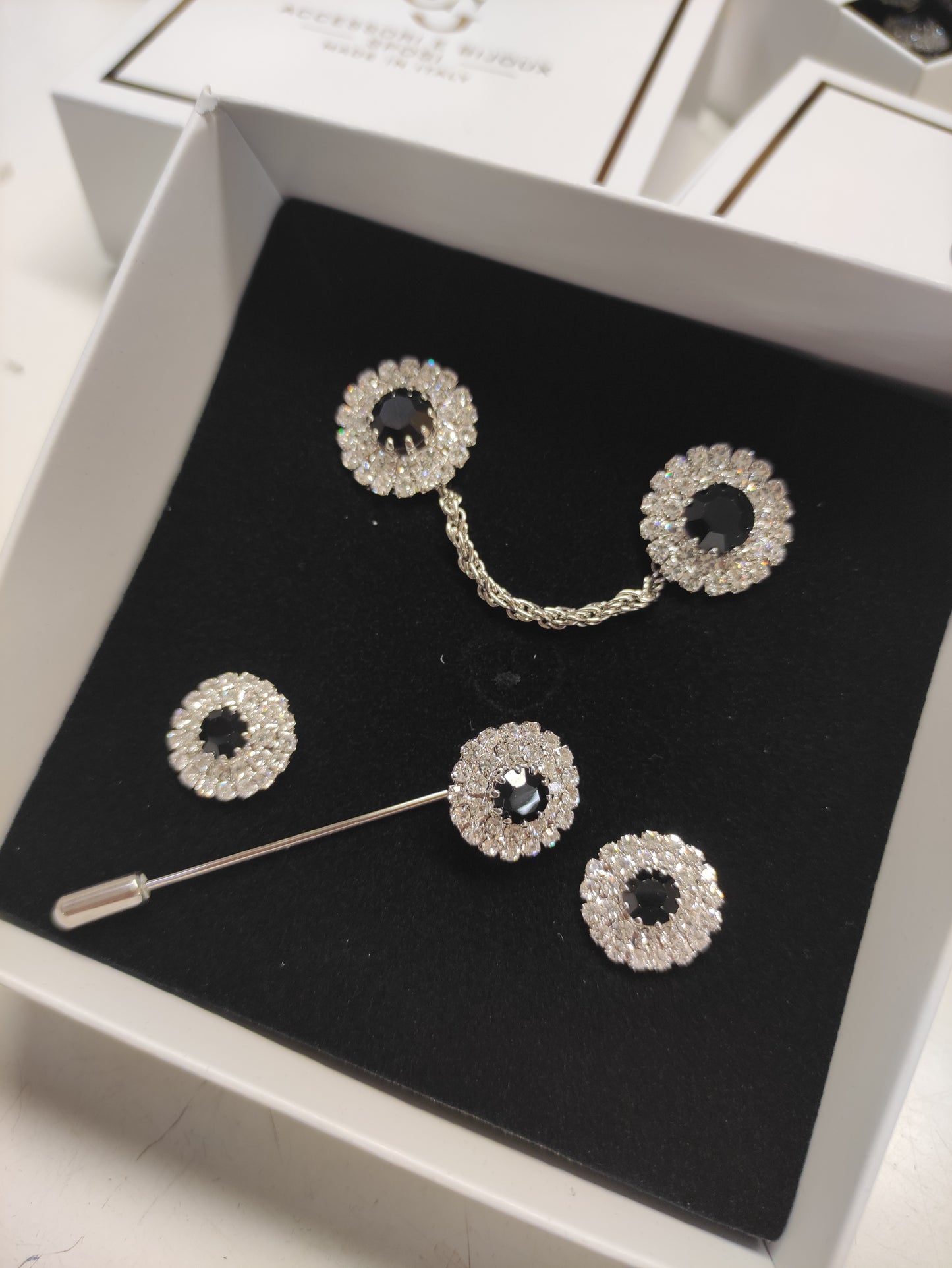SET GEM162 GEMELLI+SPILLA BIJOUX