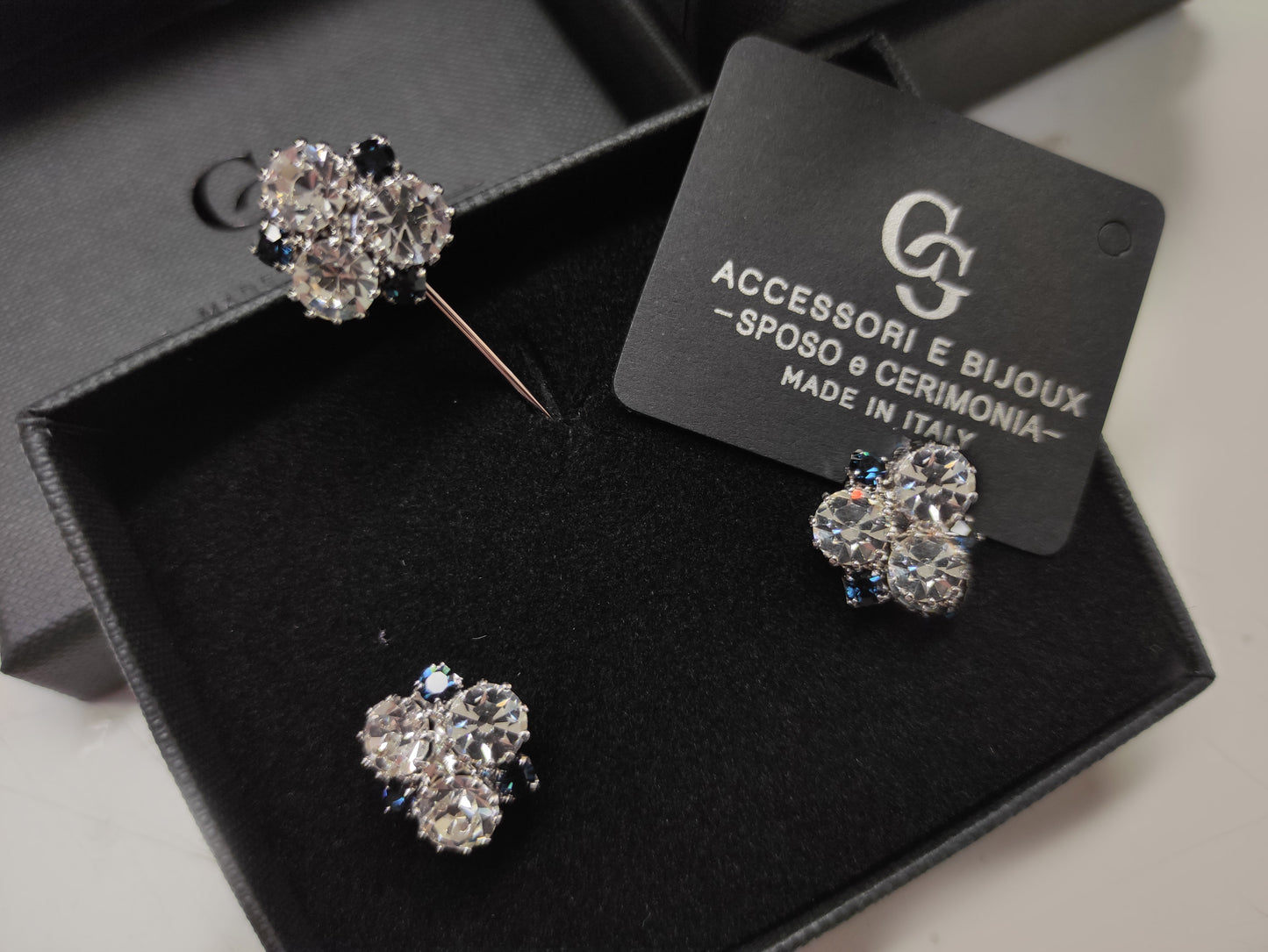SET GEM136 GEMELLI+SPILLA BIJOUX