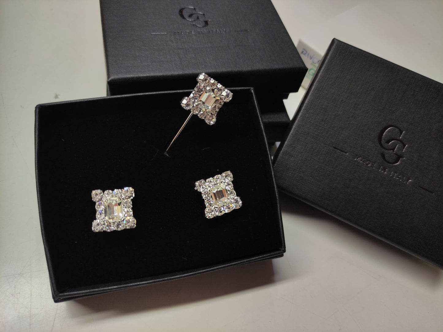 SET GEM164 GEMELLI+SPILLA BIJOUX