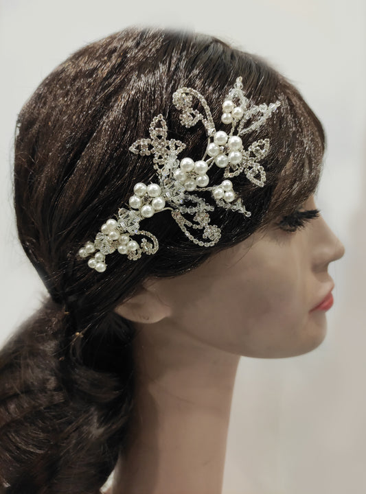 2306FR - Pettine con perle e critalli da sposa