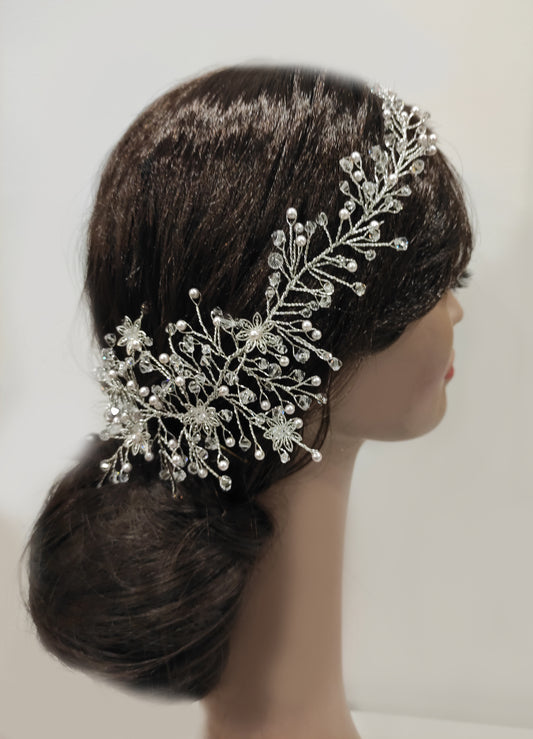 FRN190 -  Filo Modellabile con cristalli e perline da sposa