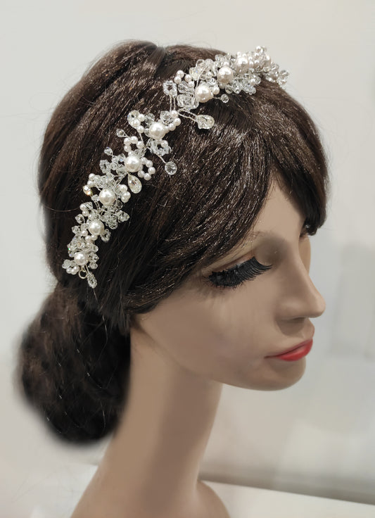 FRN171 -Modellabile con cristalli e perle da sposa