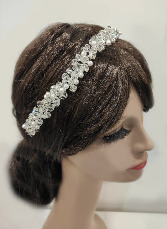 FRN133 -Modellabile con perle e cristalli da sposa