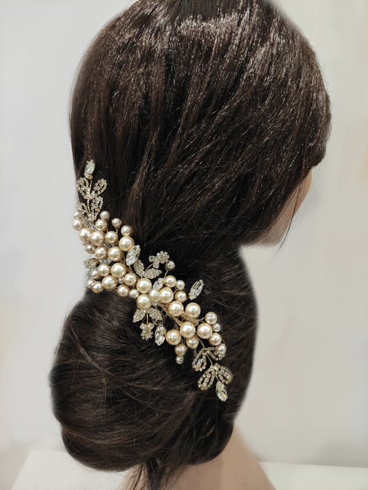 2364FR- Pettinino con perle e strass
