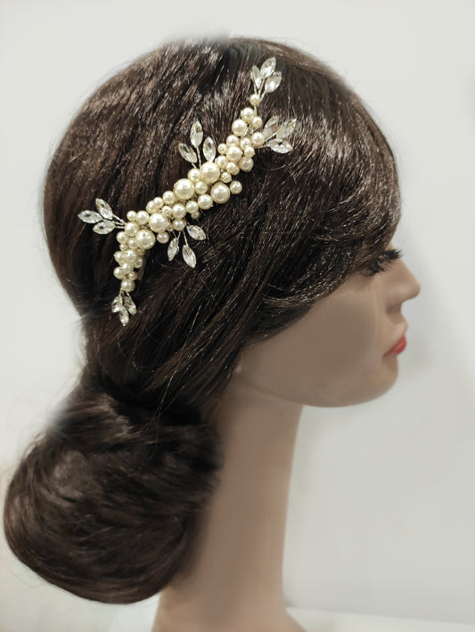 2222FR- Pettinino da sposa con perle