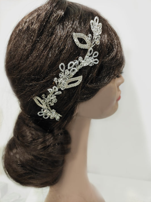 2388FR- Pettinino da sposa con corallini e strass
