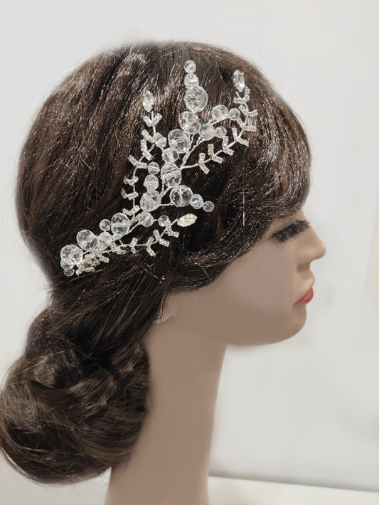 2362FR- Pettine da sposa in cristalli e strass swarovski