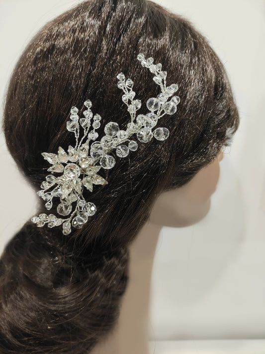 2369FR- Pettine da sposa in cristalli swarovski