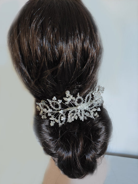 2402FR- Pettinino da sposa in cristalli e strass