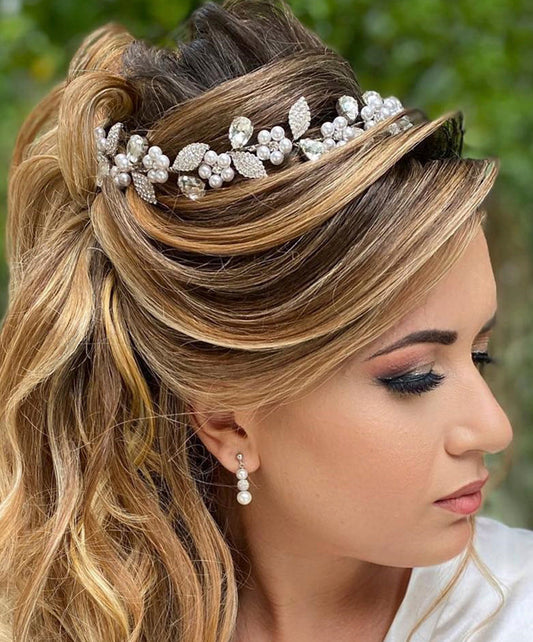FRN110 -Modellabile con perle e strass da sposa