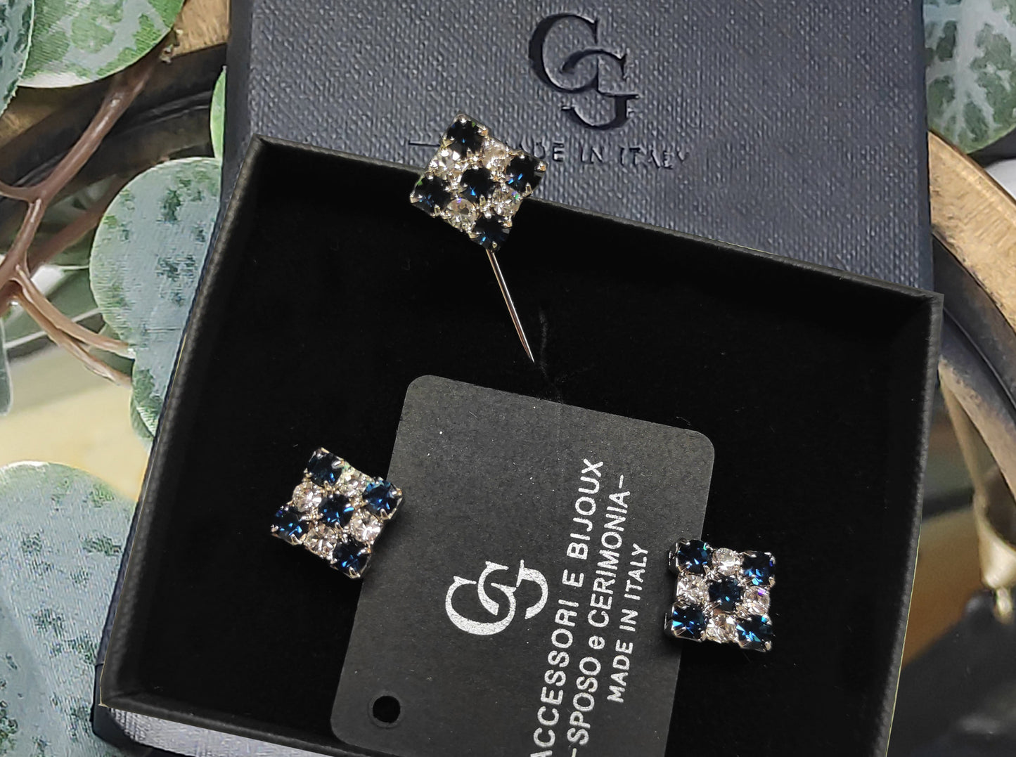 SET GEM129 GEMELLI+SPILLA BIJOUX