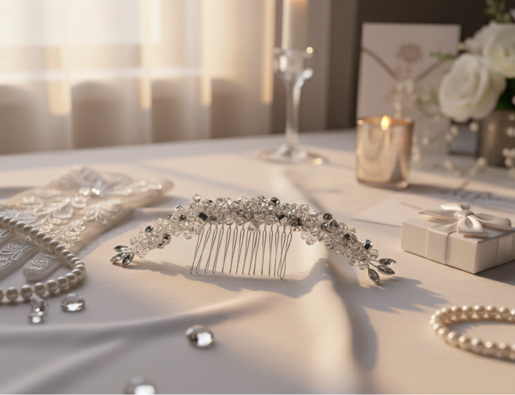 Luster -  Pettine da sposa in cristalli e strass swarovski