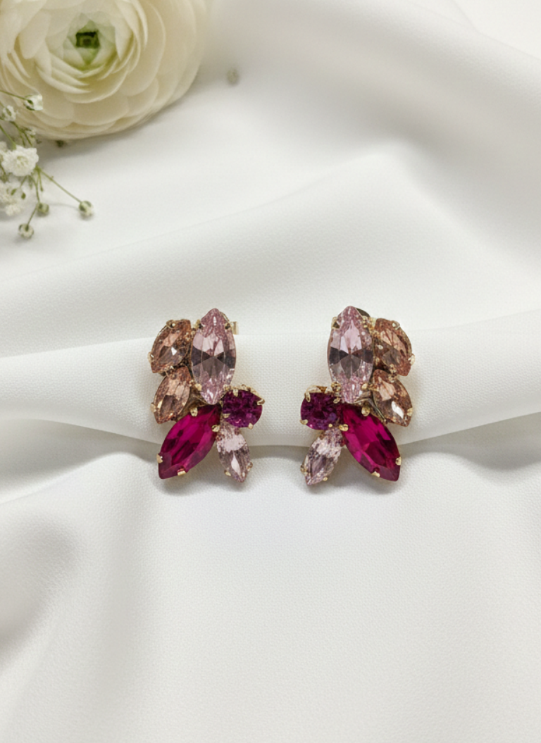 Petali di rubino - 1396OR Orecchini bijoux