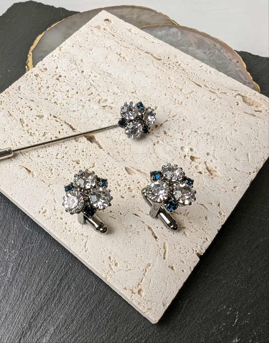 SET GEM136 GEMELLI+SPILLA BIJOUX