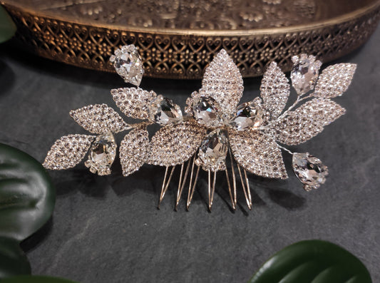Pettinino da sposa con strass e pietre