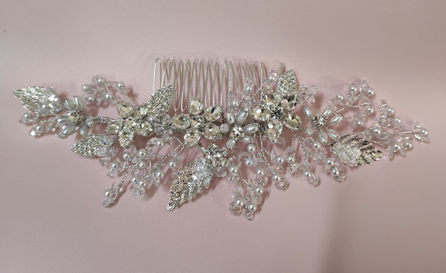 Pettinino da sposa con perline e strass