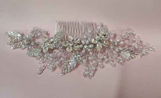 Pettinino da sposa con perline e strass
