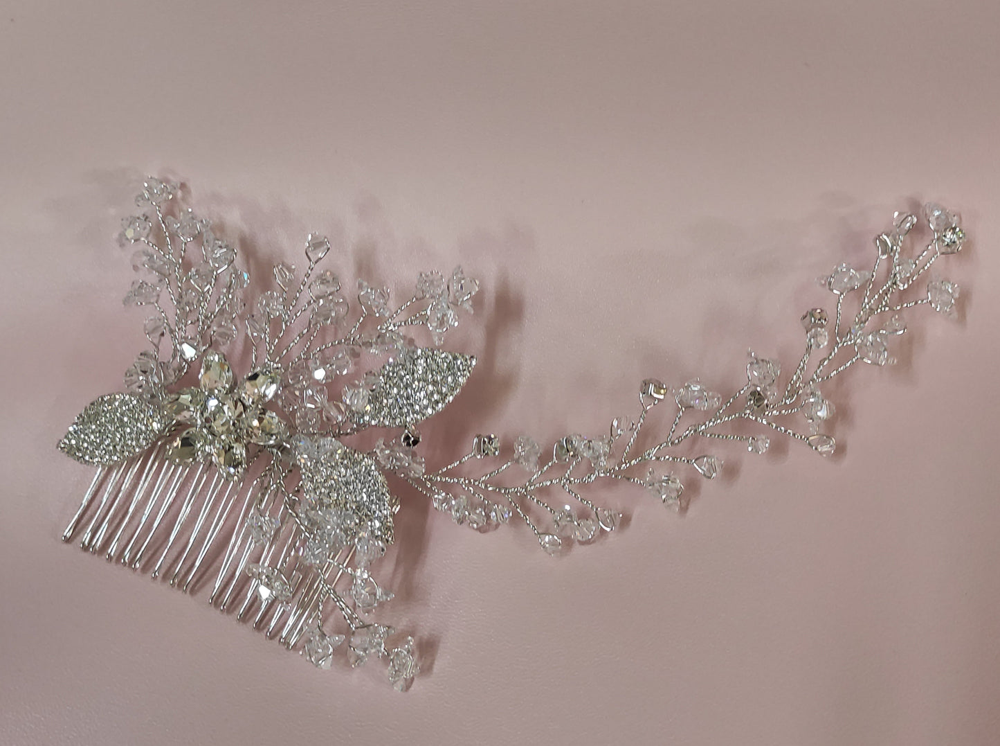 Pettinino da sposa con cristalli e strass
