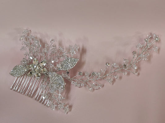 Pettinino da sposa con cristalli e strass