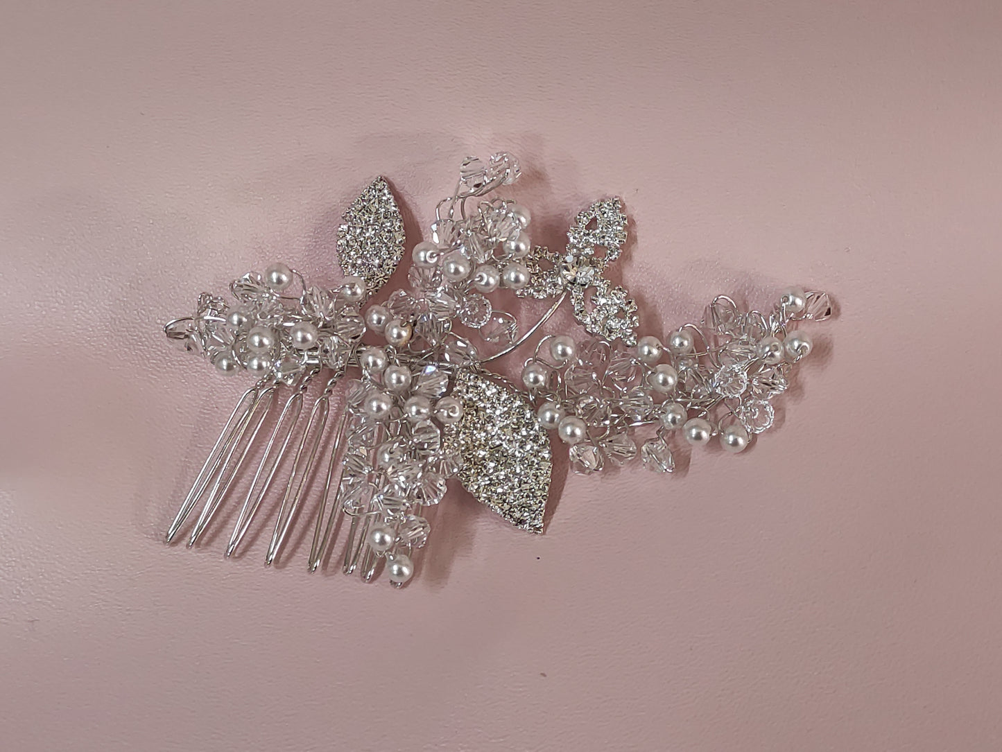 Pettinino da sposa con cristalli e strass