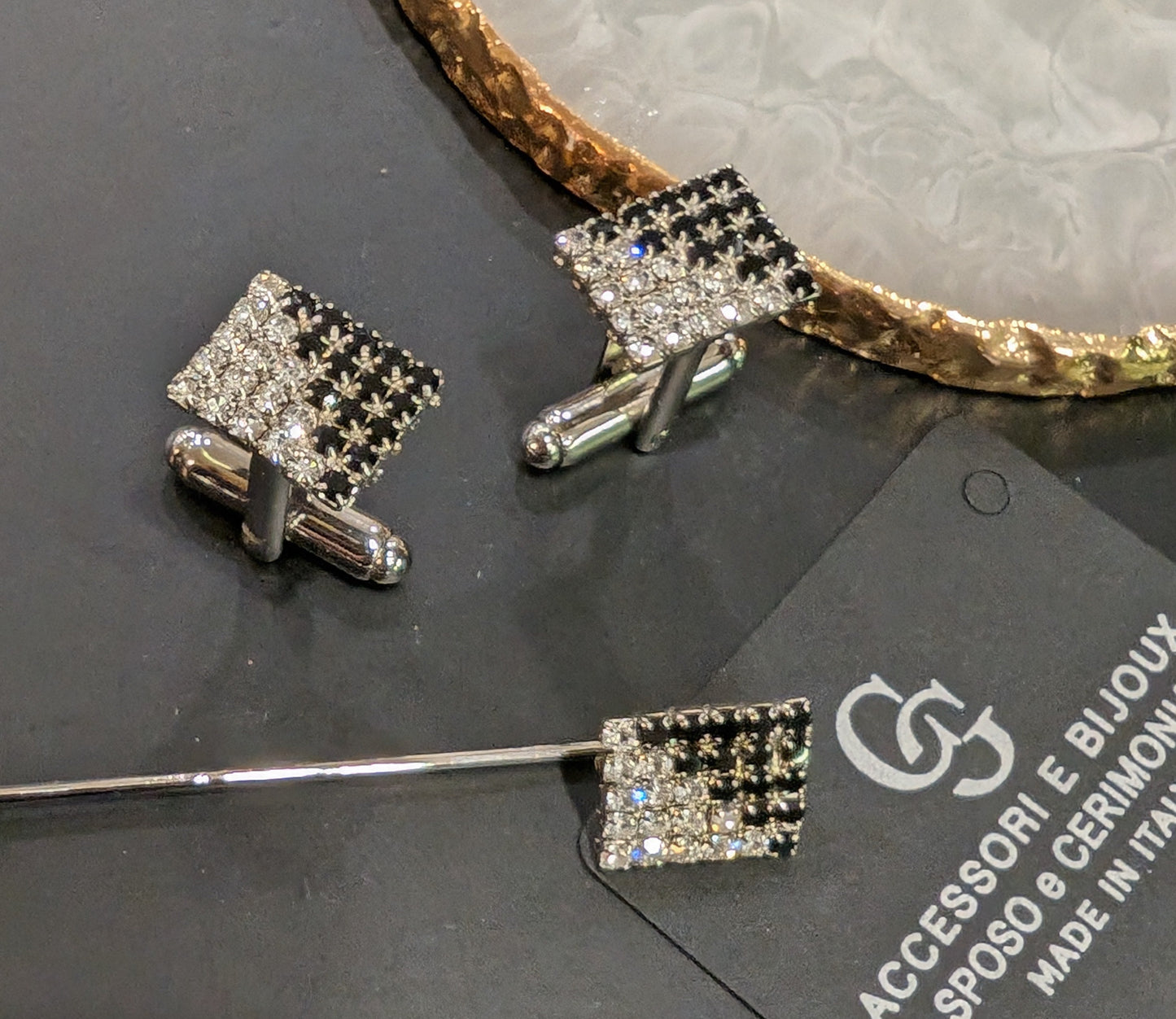 SET GEM126 GEMELLI+SPILLA BIJOUX
