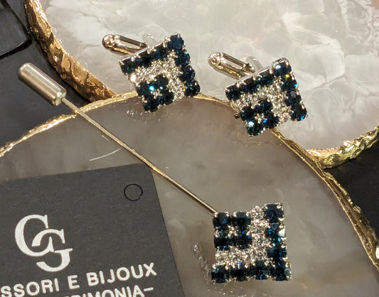 SET GEM133 GEMELLI+SPILLA BIJOUX