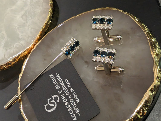 SET GEM119 GEMELLI+SPILLA BIJOUX