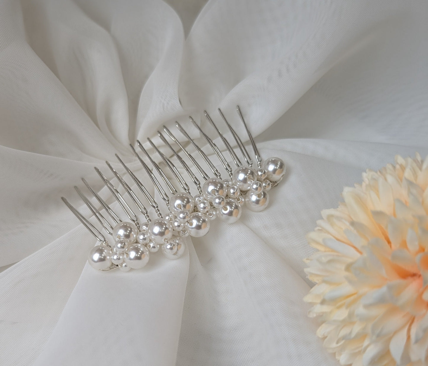 2501FR- Pettinino da sposa con perle