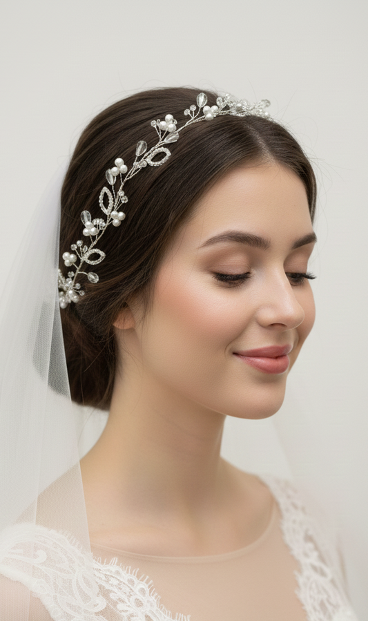 Fascio di perle e luce - FL19- Filo bijoux modellabile da sposa