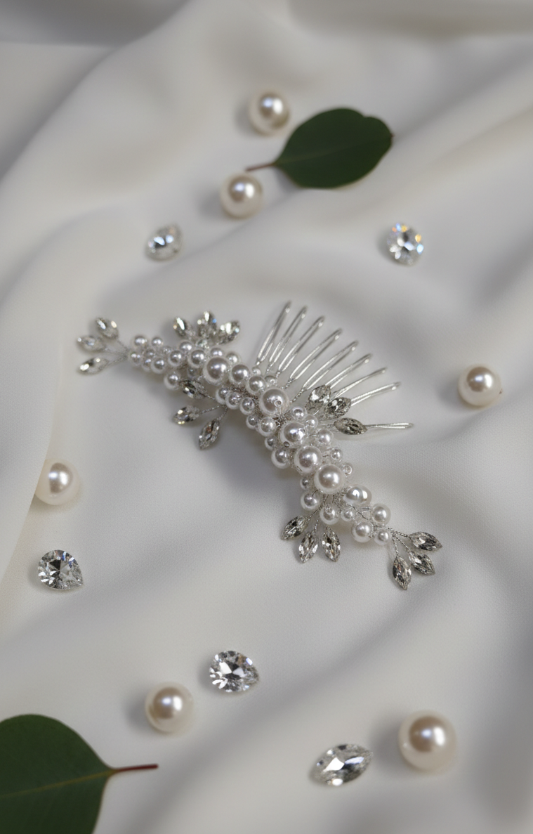 Eleganza Pearl - 2222FR- Pettinino da sposa con perle