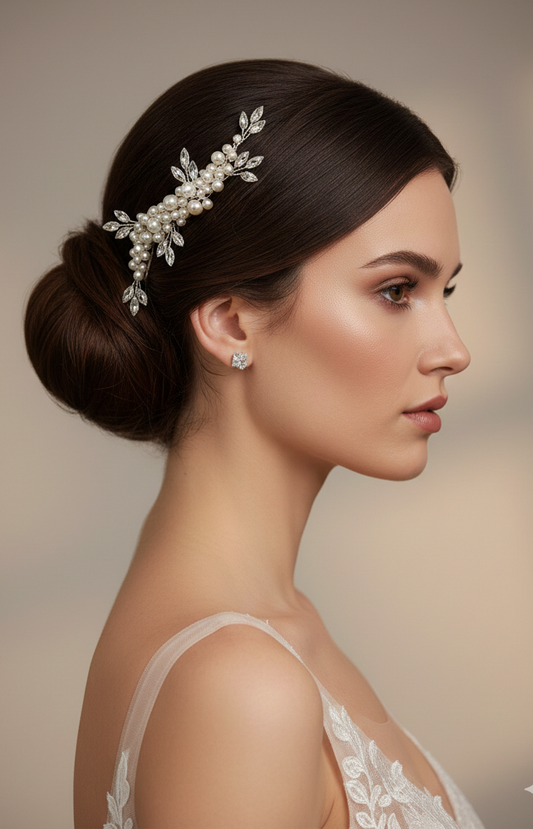 Eleganza Pearl - 2222FR- Pettinino da sposa con perle