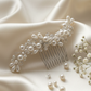 Charme - 2395FR- Pettinino da sposa con perle e cristalli